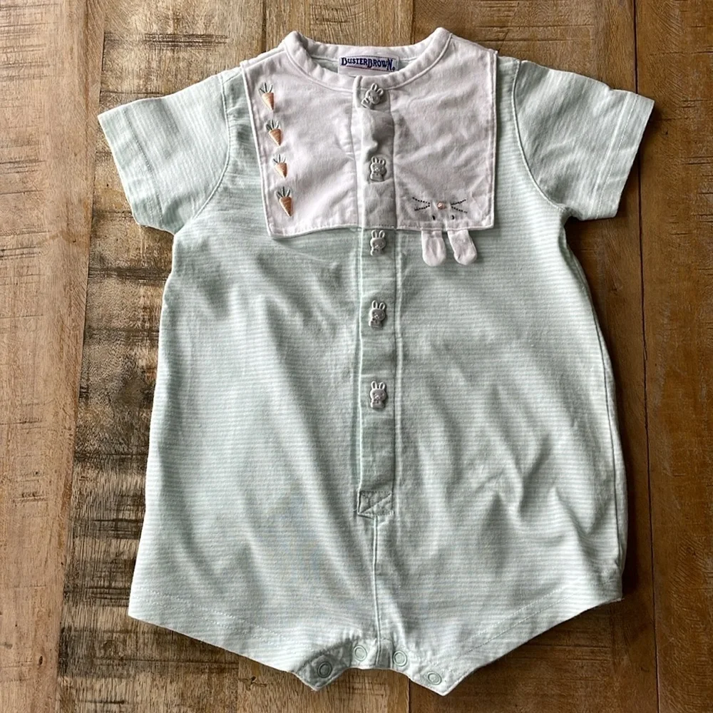 Vintage Buster Brown bunny romper 6/9m